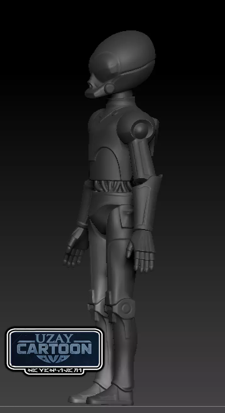 Star wars The Rebels articulated AP-5N   3D print model_1