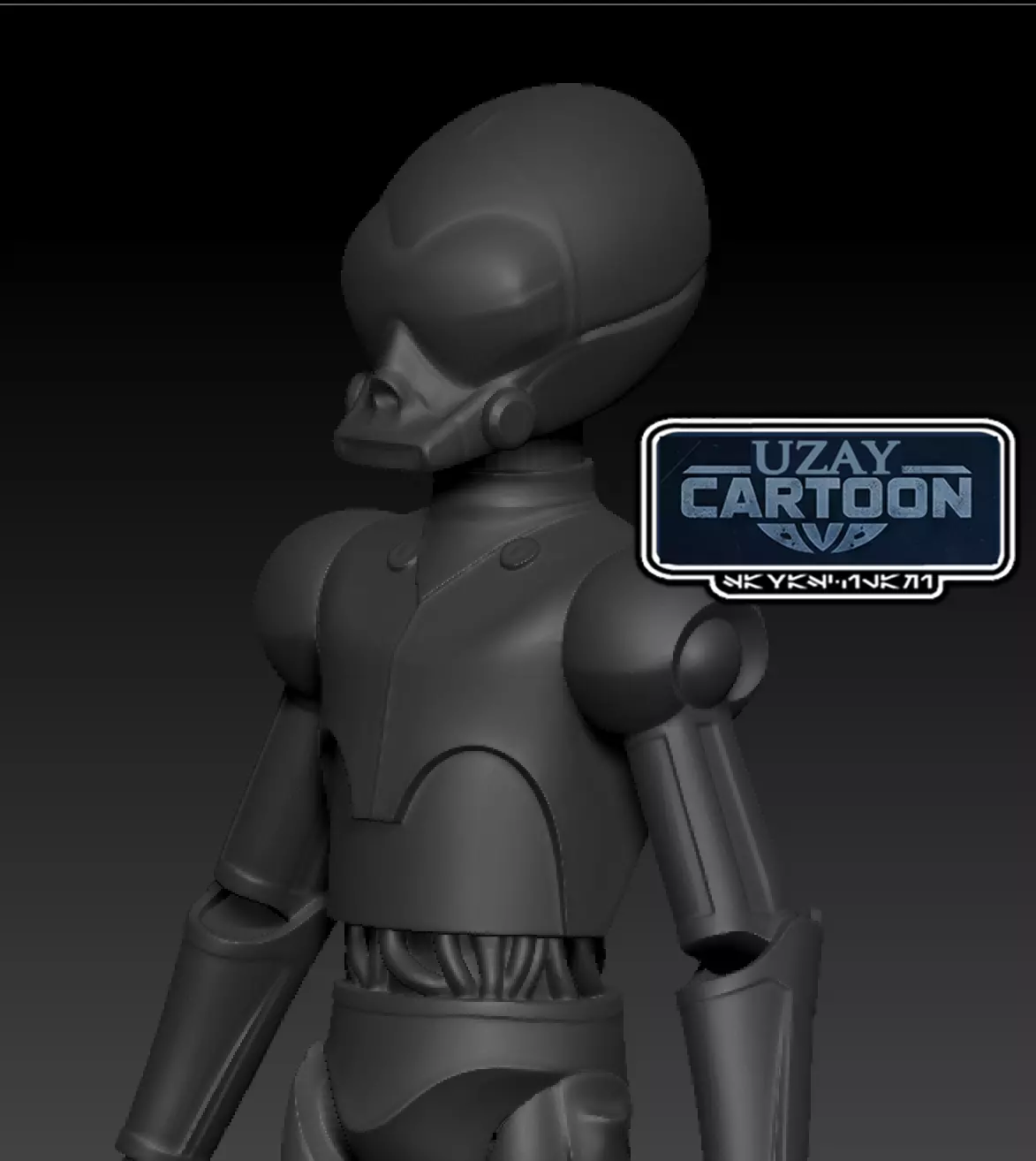 Star wars The Rebels articulated AP-5N   3D print model_3