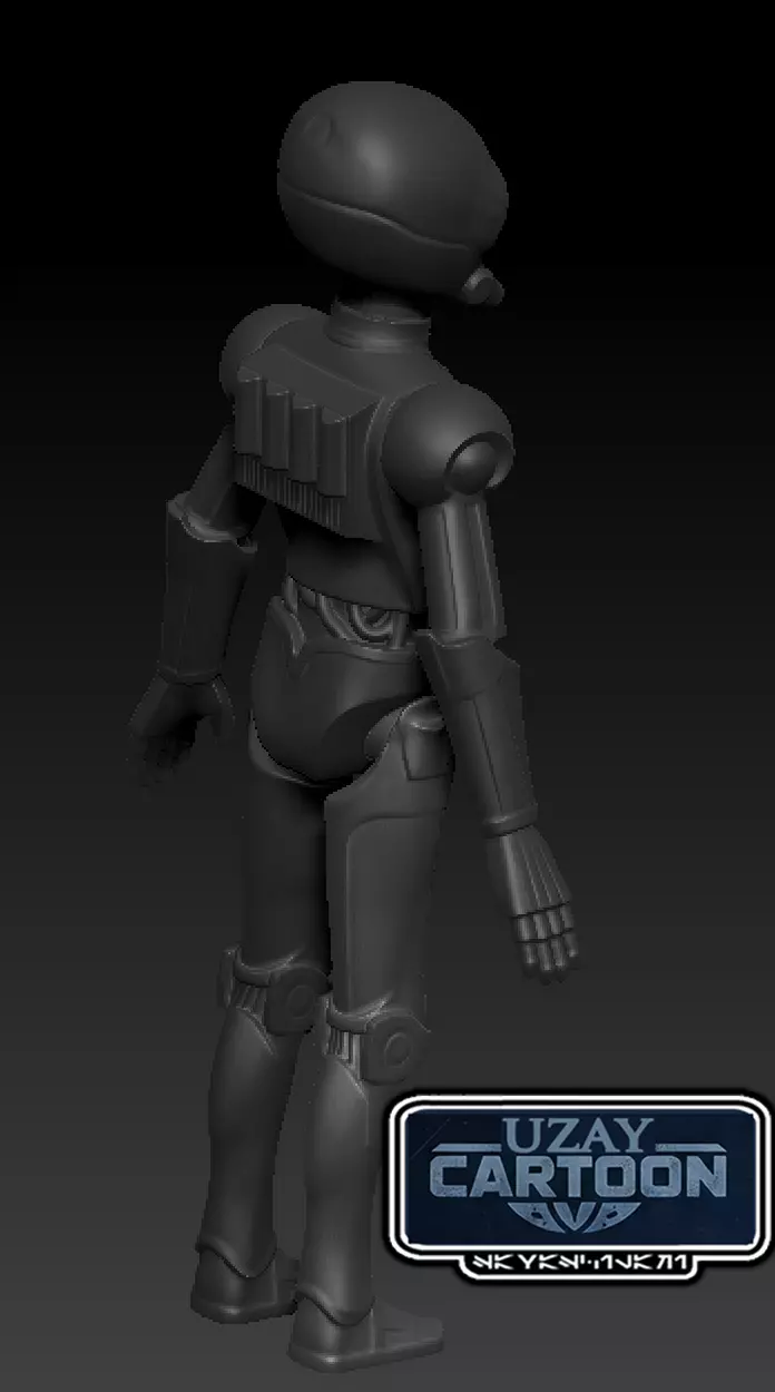 Star wars The Rebels articulated AP-5N   3D print model_2