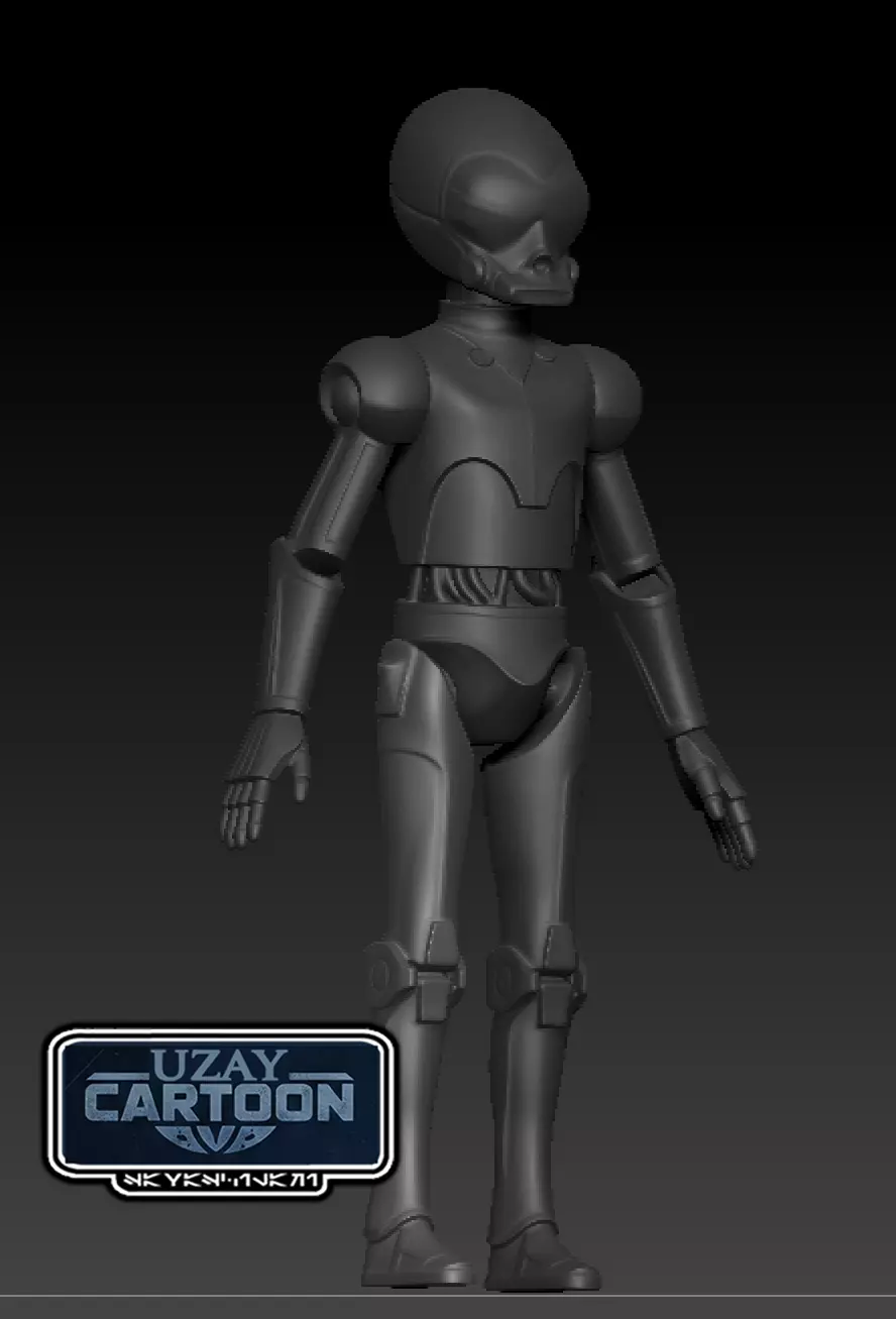 Star wars The Rebels articulated AP-5N   3D print model_0