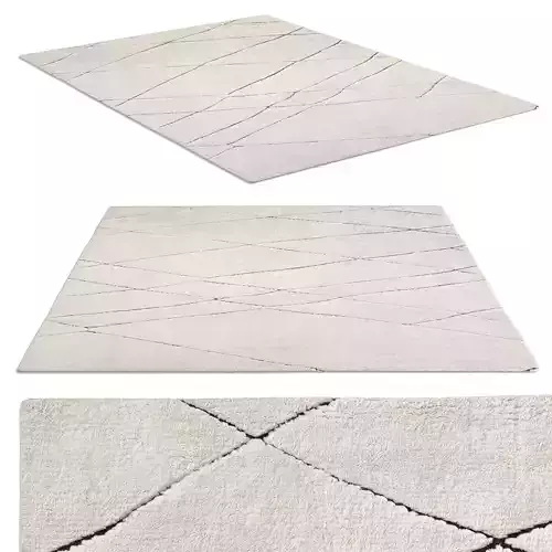 Una Wool Rug Natural Black