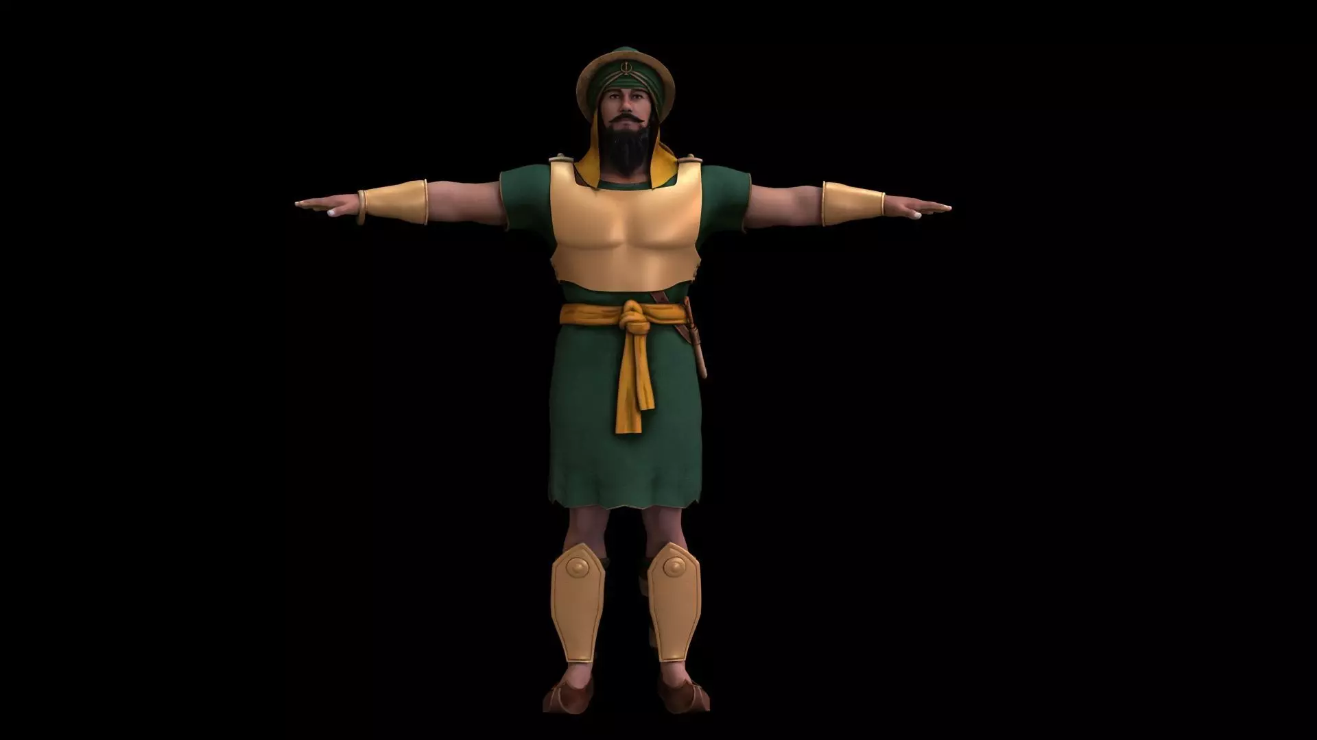 Realistic punjabi indian soilder  3D model_3