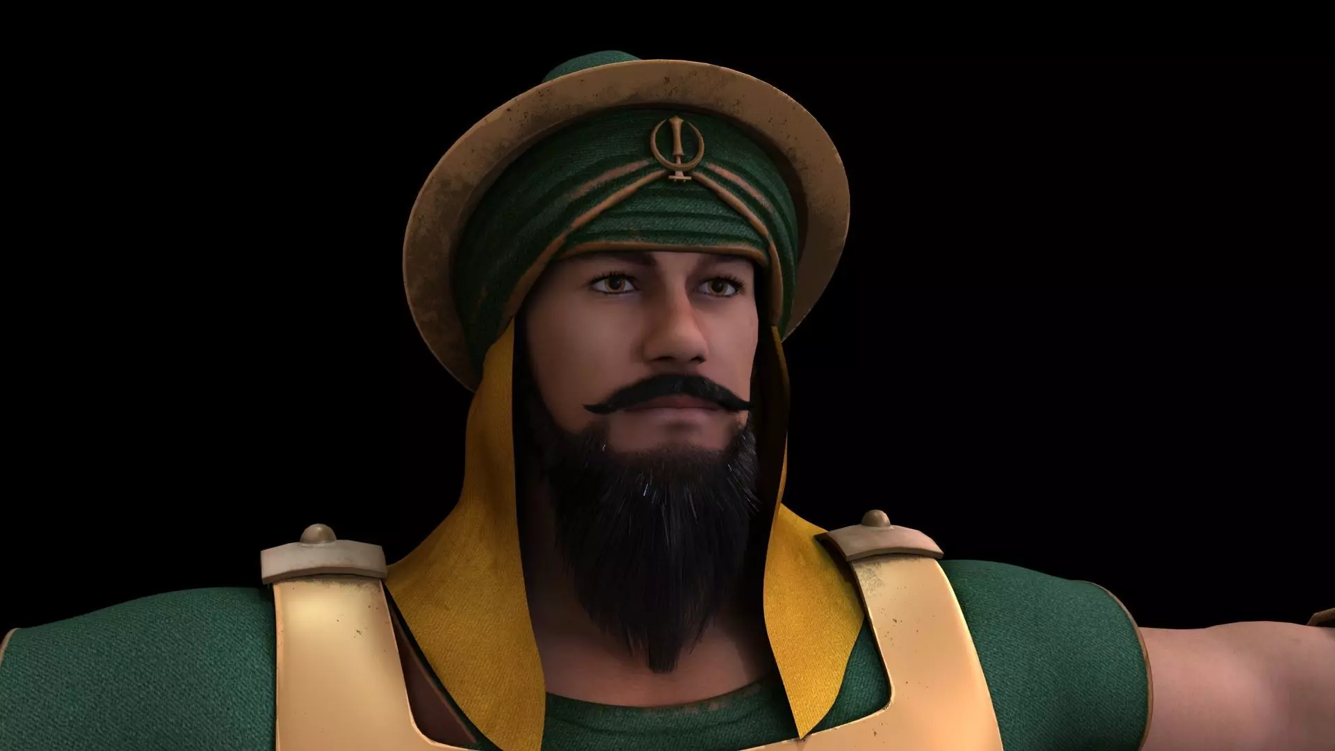 Realistic punjabi indian soilder  3D model_0