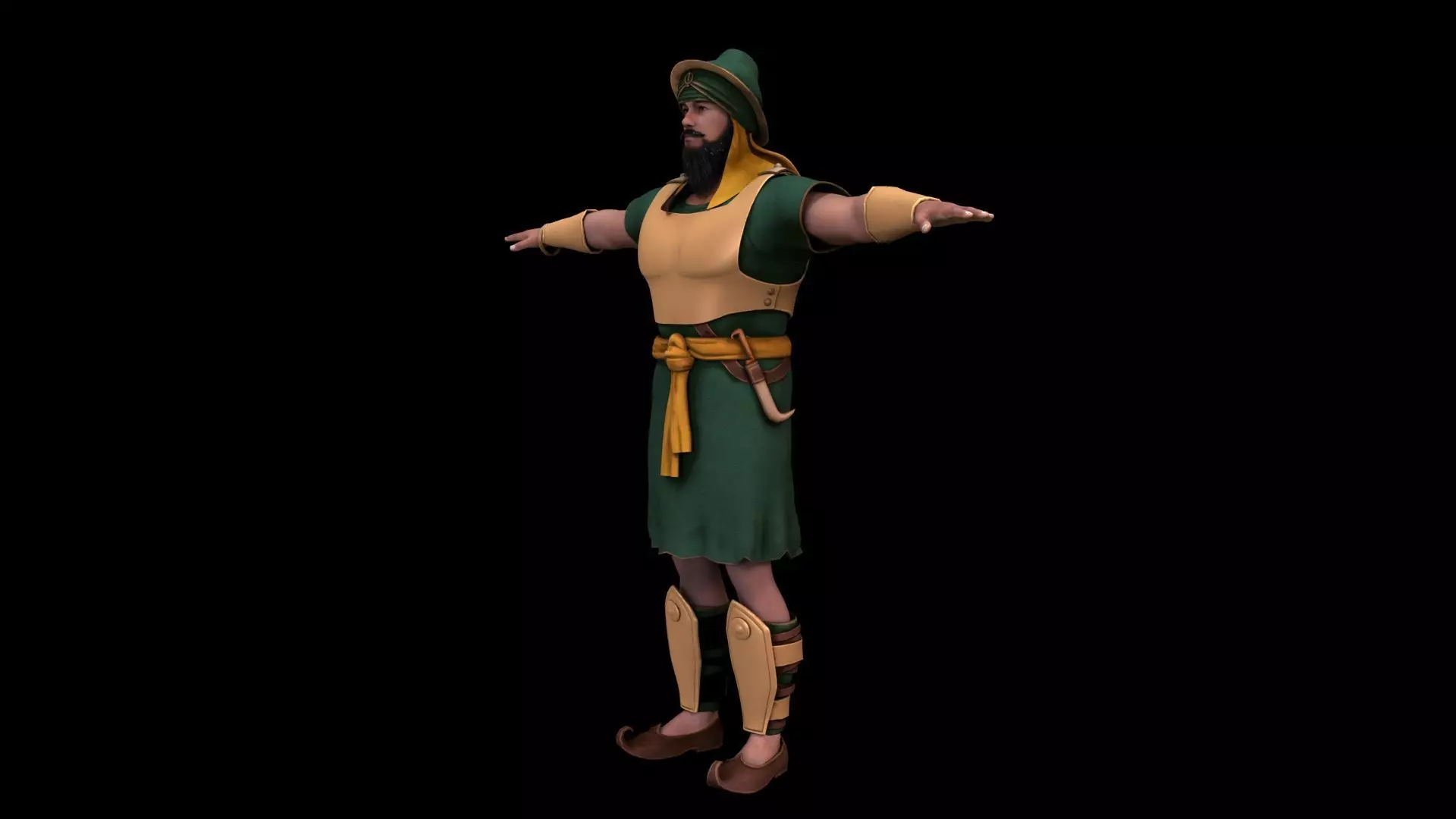 Realistic punjabi indian soilder  3D model_4