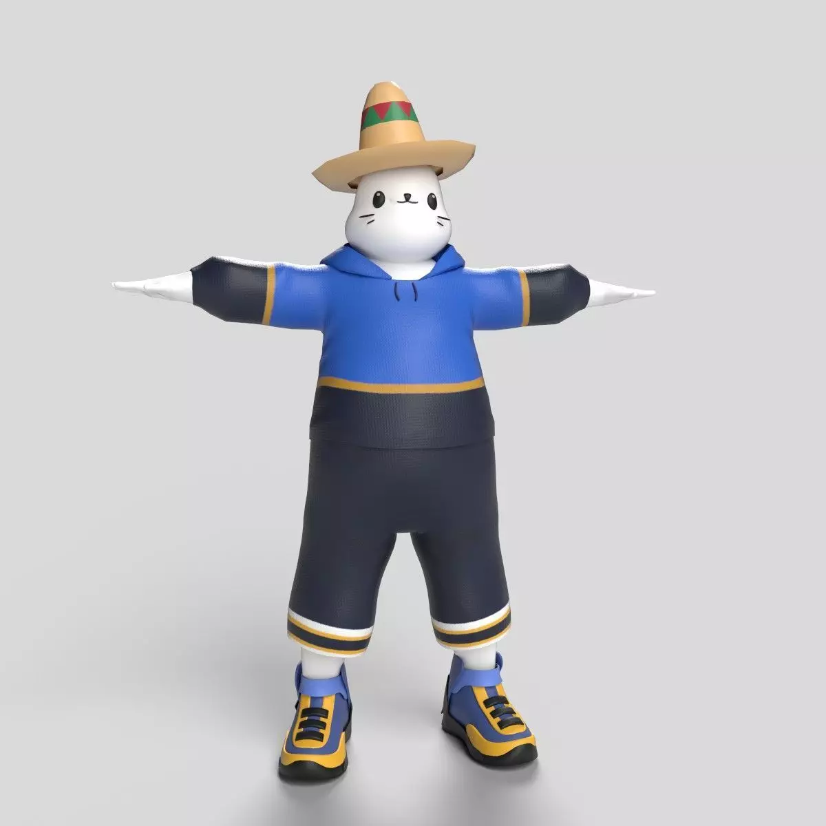 Nft Model Sappyseels Mexican Low-poly 3D model_0