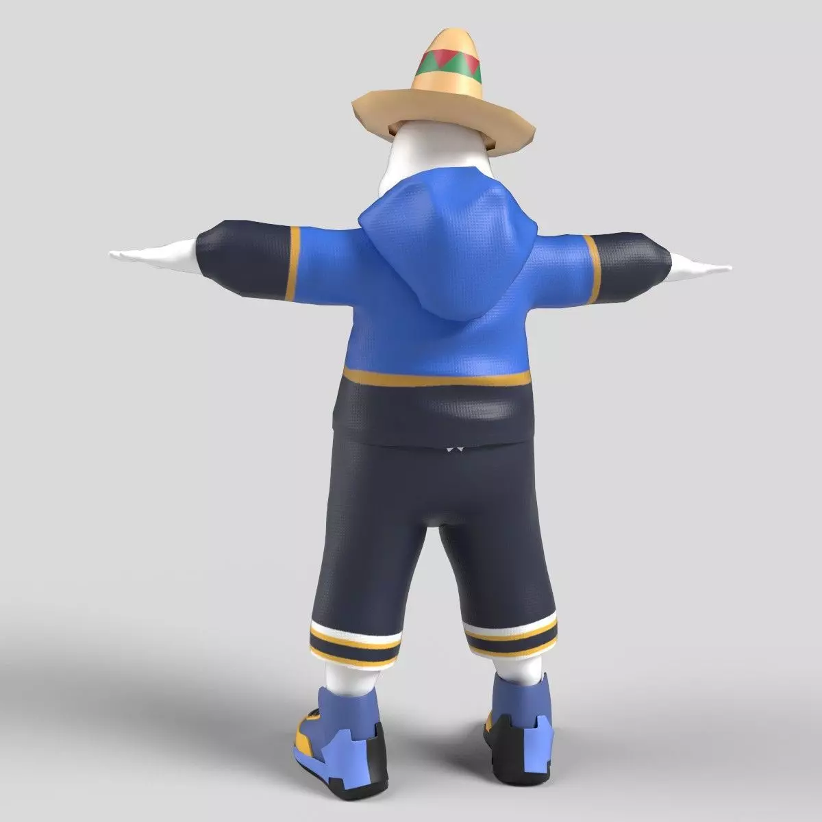 Nft Model Sappyseels Mexican Low-poly 3D model_1