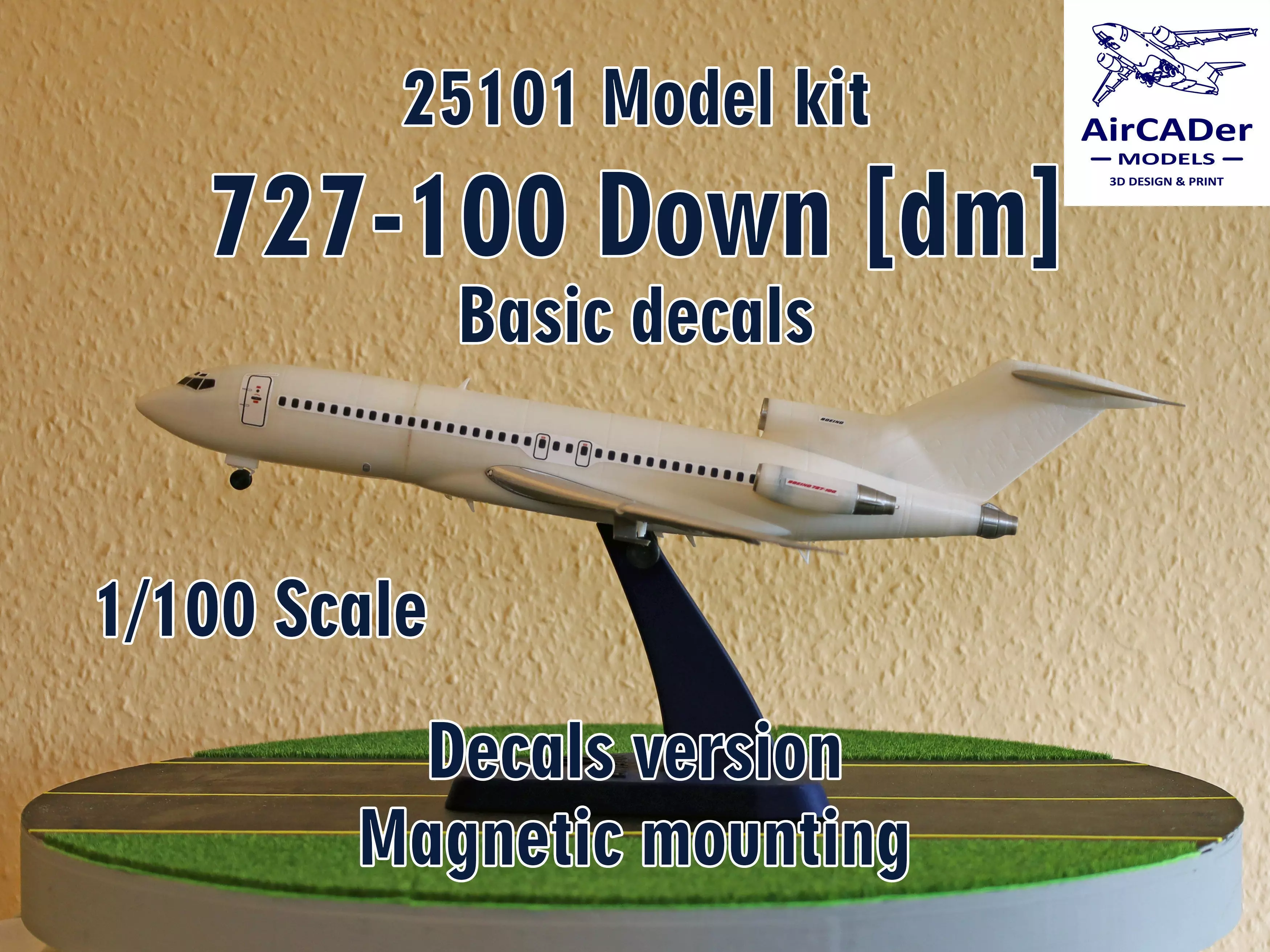 25101 Model kit Boeing 727-100 Down dm 3D print model_0