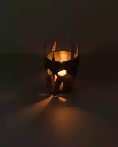 Dark Lords Helmet Sauron candle holder