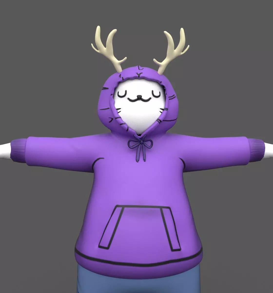 Nft Model  Sappyseels reindeer Low-poly 3D model_3