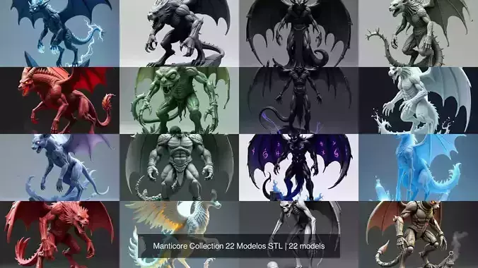 Manticore Collection 22 Modelos STL Manticore Collection 22 Modelos STL