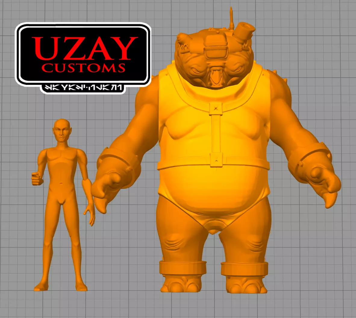 Star wars  articulated galaxy edge AYUU 3D print model_1