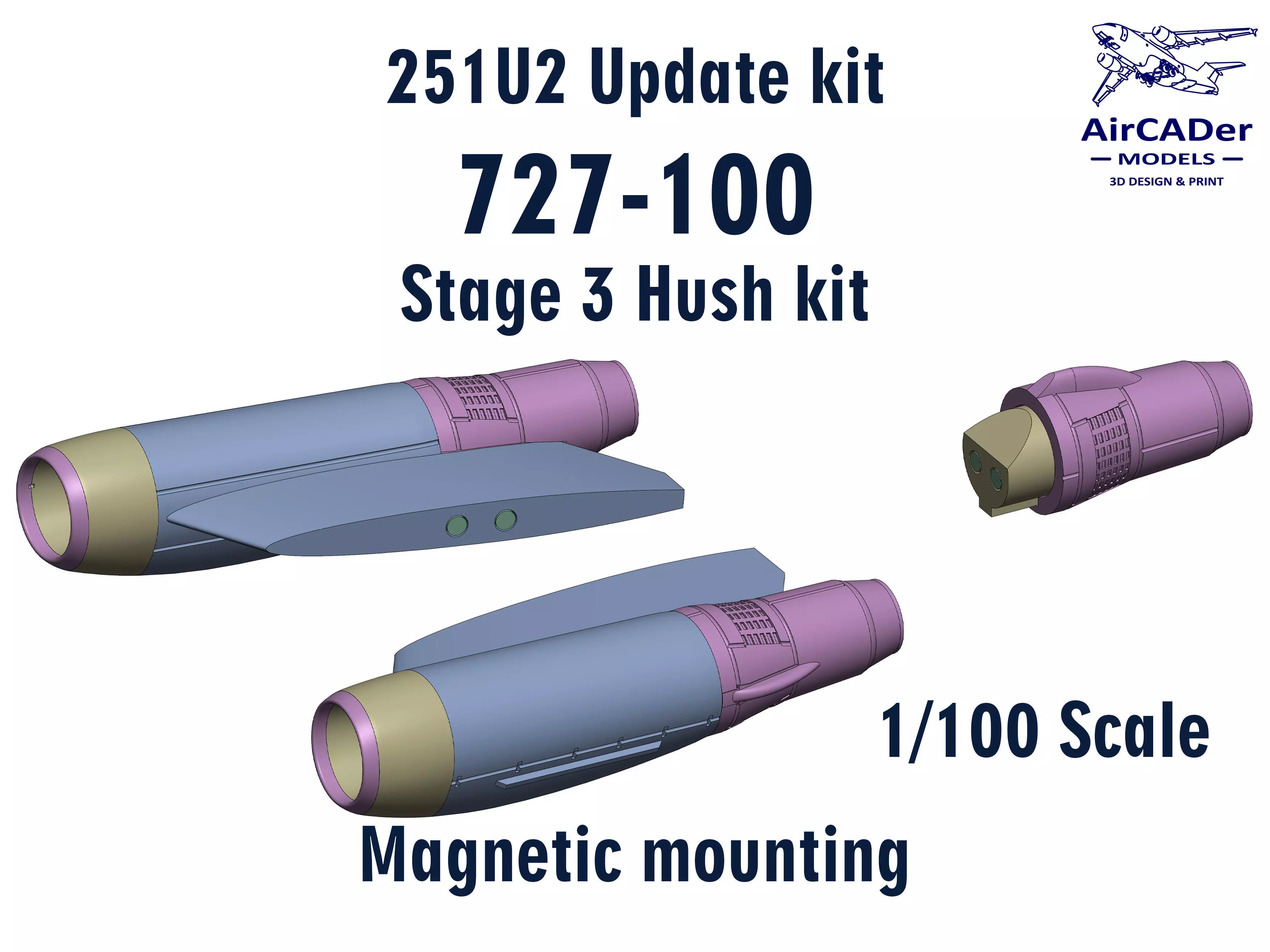 251U2 Update kit 727-100 Stage 3 Hush kit 3D print model