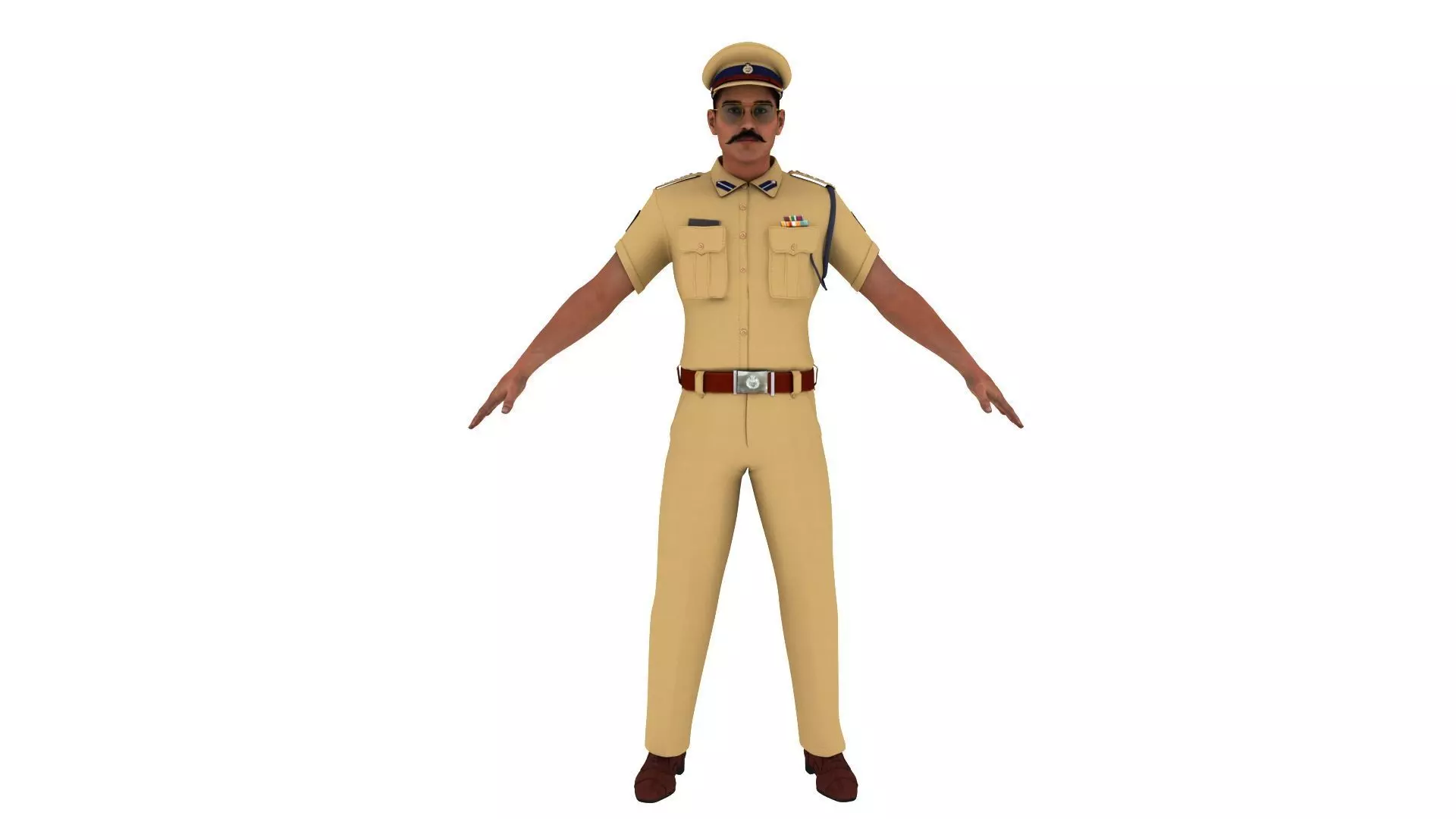 Realistic indian police 3D model_9