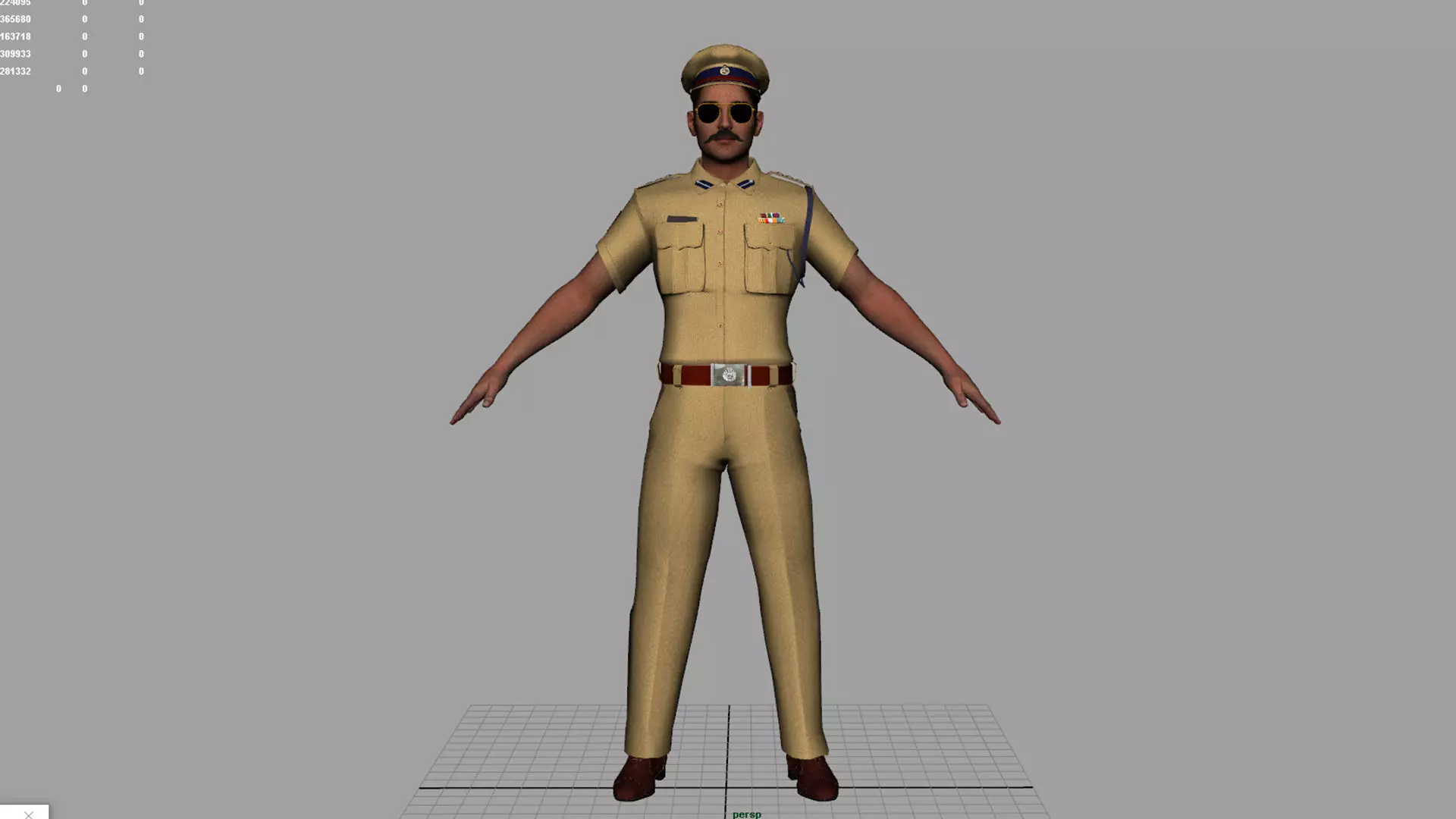 Realistic indian police 3D model_12