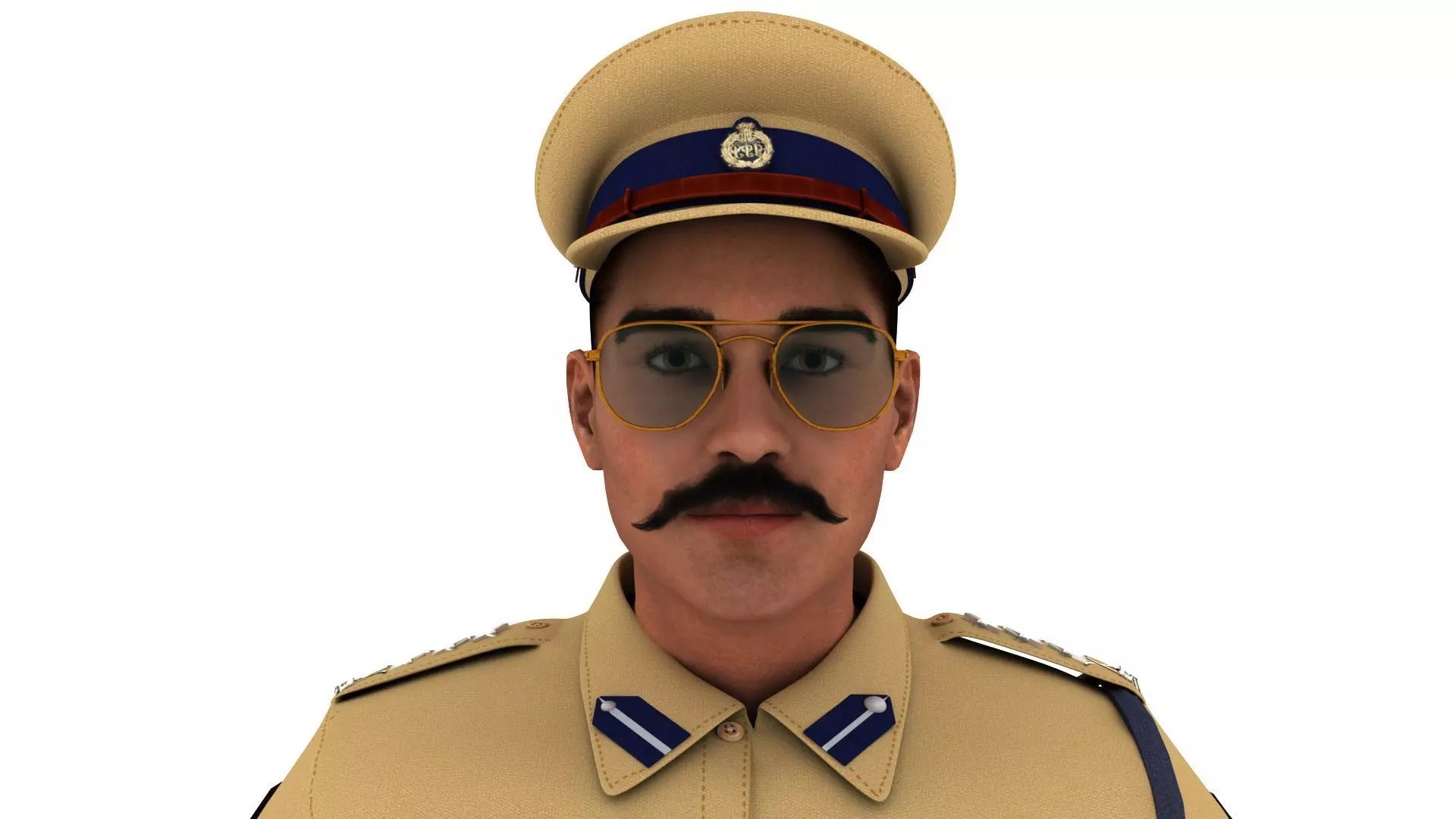 Realistic indian police 3D model_0