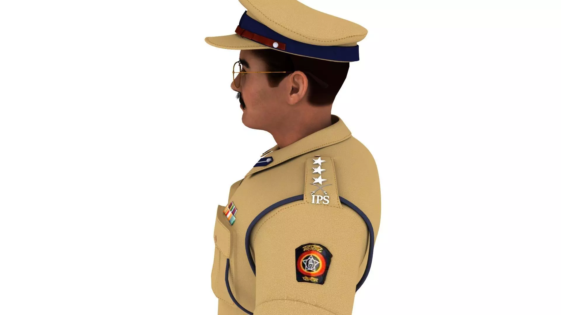 Realistic indian police 3D model_7
