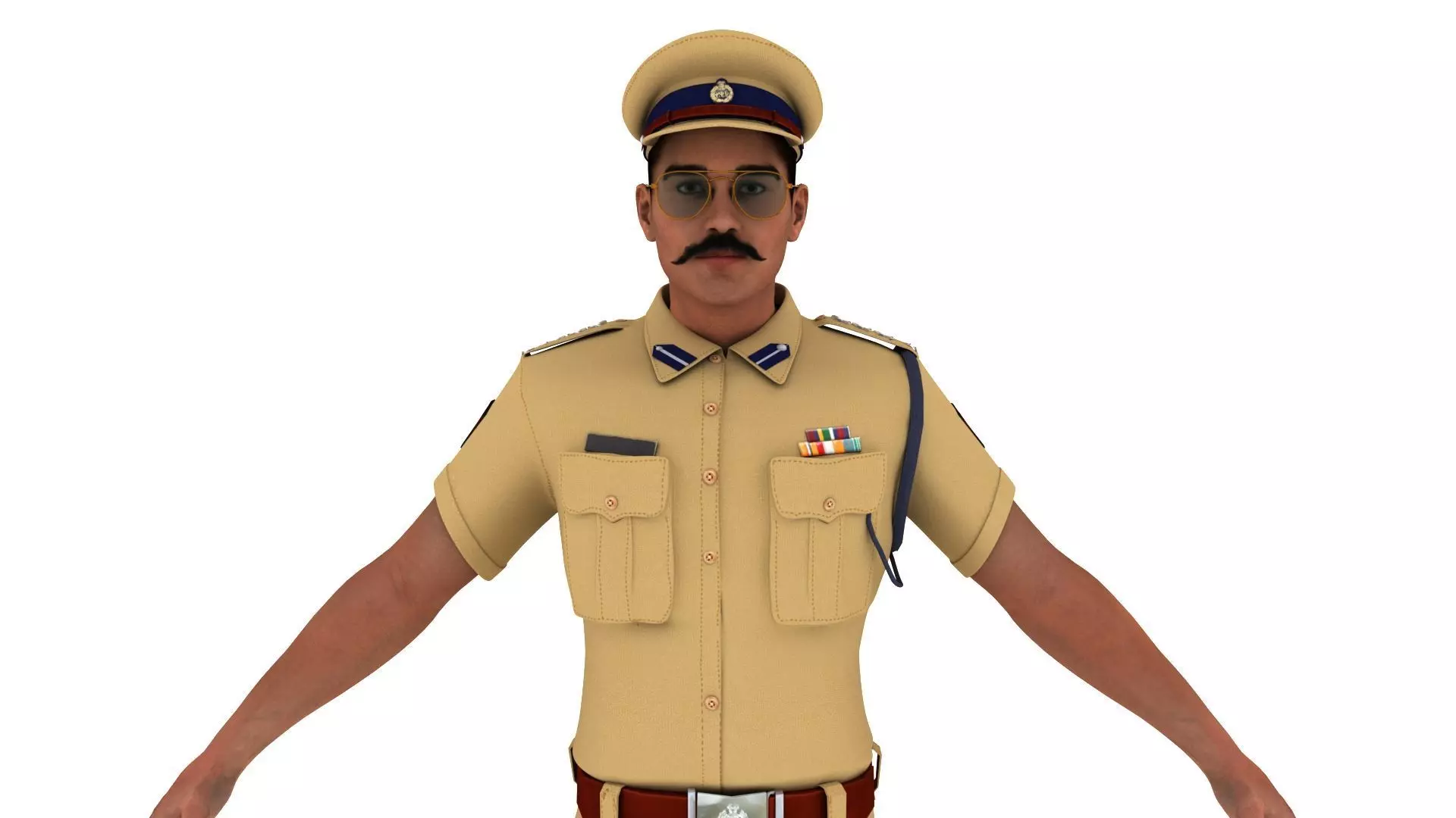 Realistic indian police 3D model_5