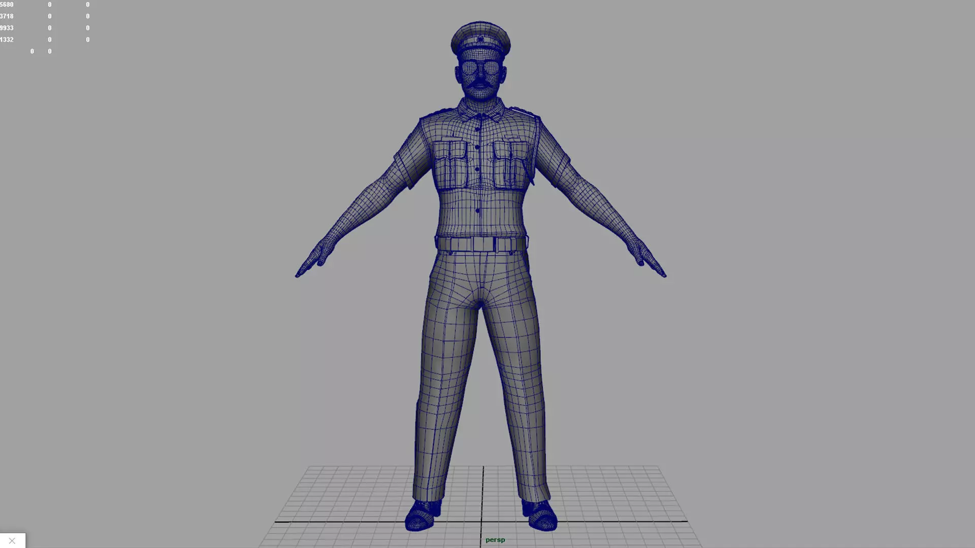 Realistic indian police 3D model_16