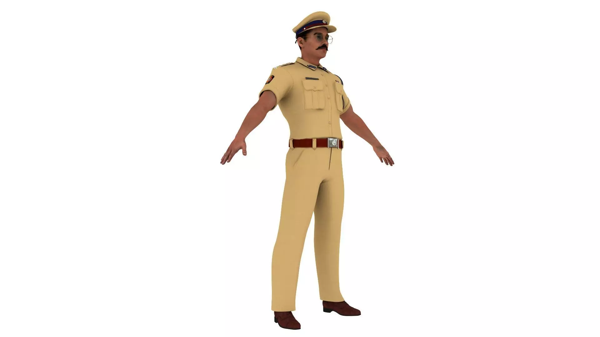 Realistic indian police 3D model_1