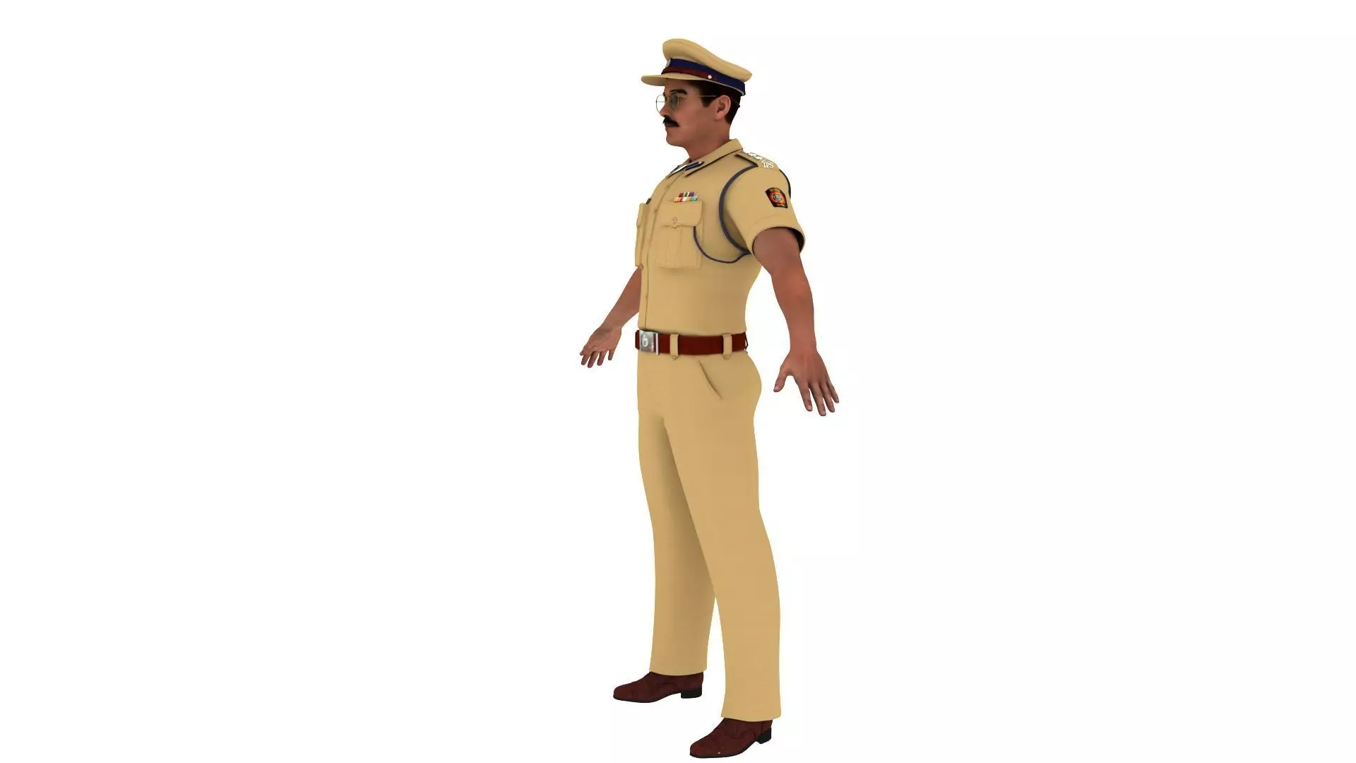 Realistic indian police 3D model_10