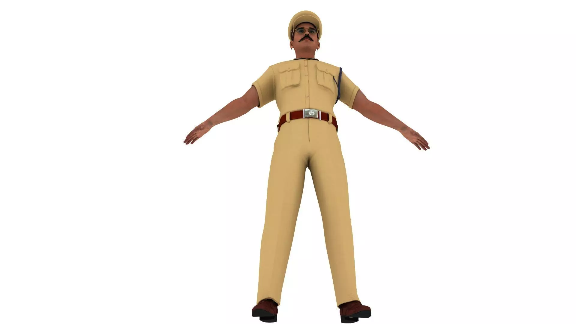Realistic indian police 3D model_3