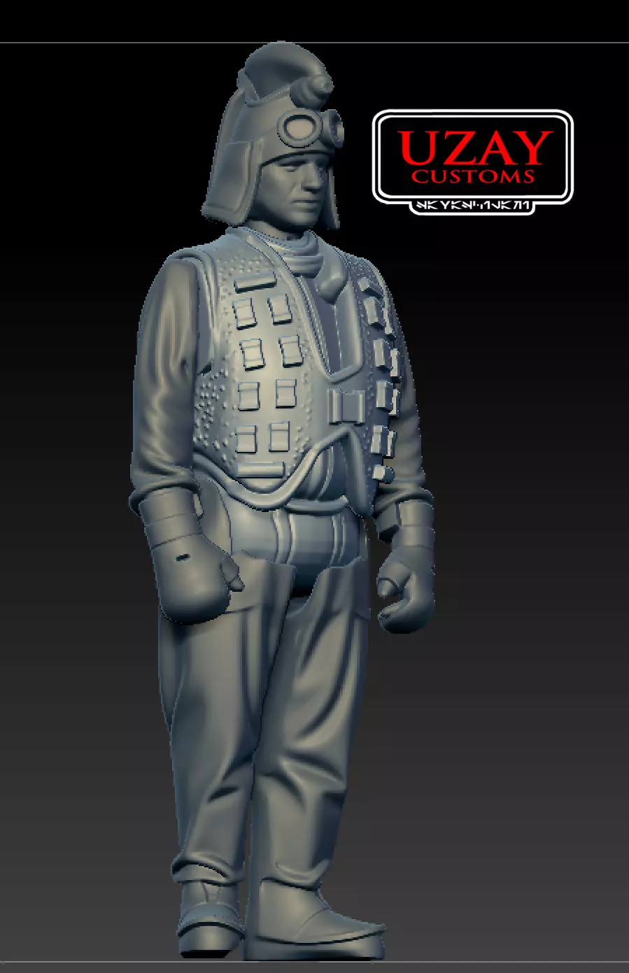 Star Wars articulated  Pod Racer Mechanics Mat RAGS 3D print model_0