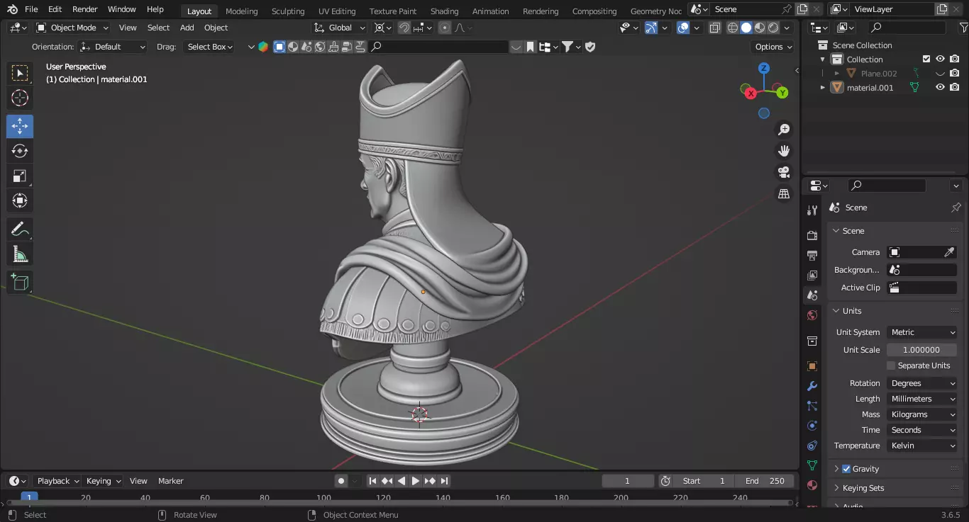 Medieval Roman Bishop Chess Piece 3D print model_6