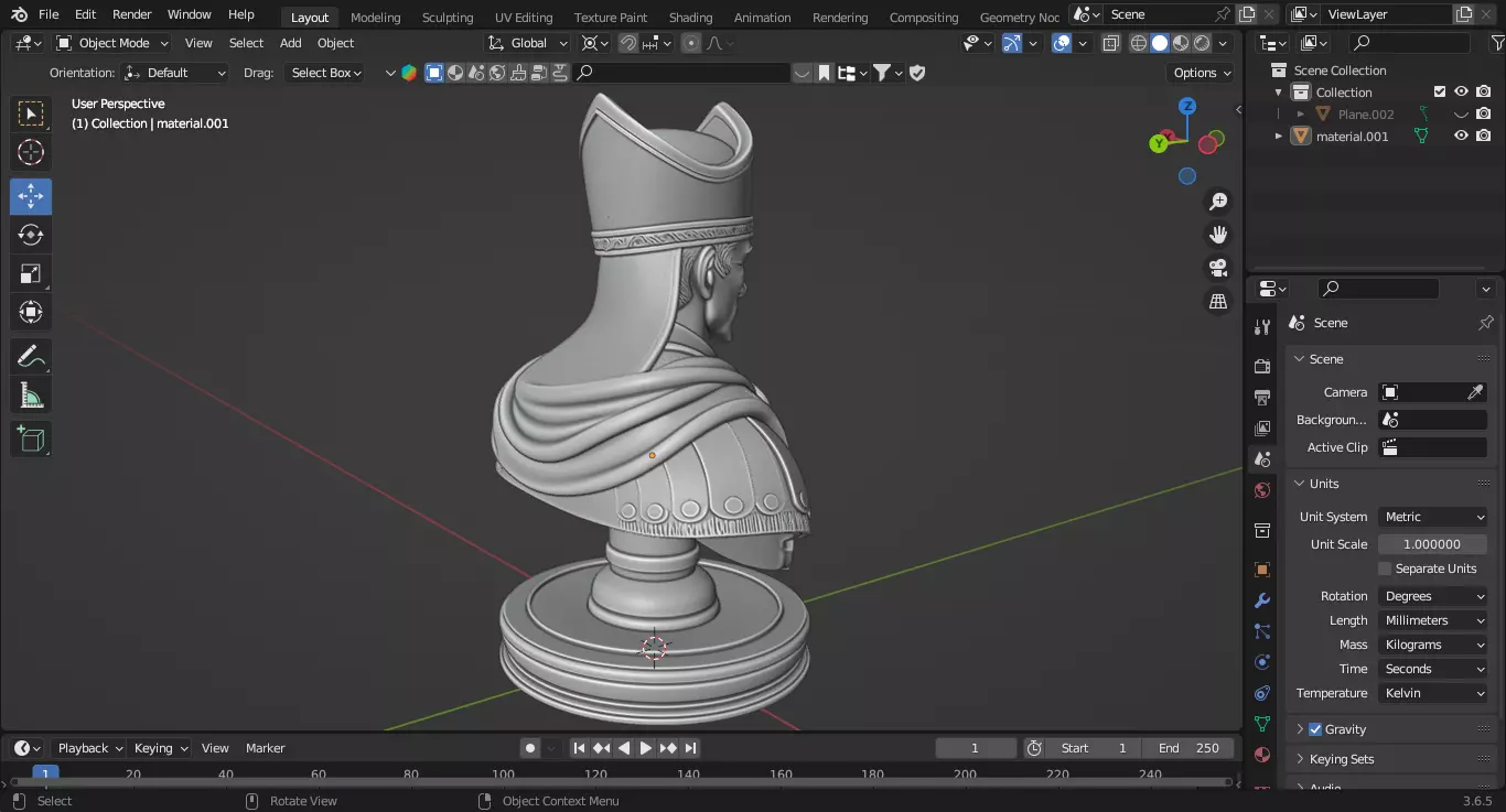 Medieval Roman Bishop Chess Piece 3D print model_5