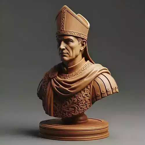 Medieval Roman Bishop Chess Piece