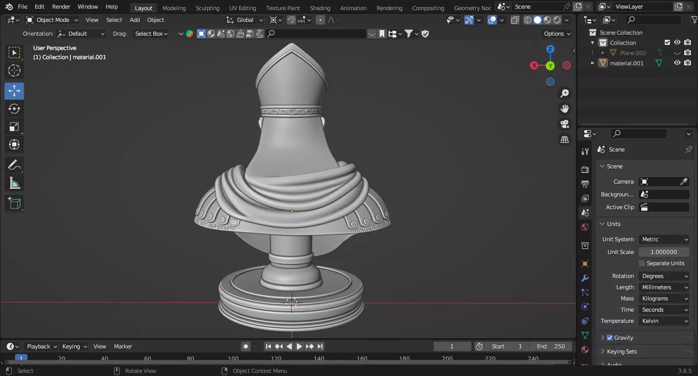 Medieval Roman Bishop Chess Piece 3D print model_7