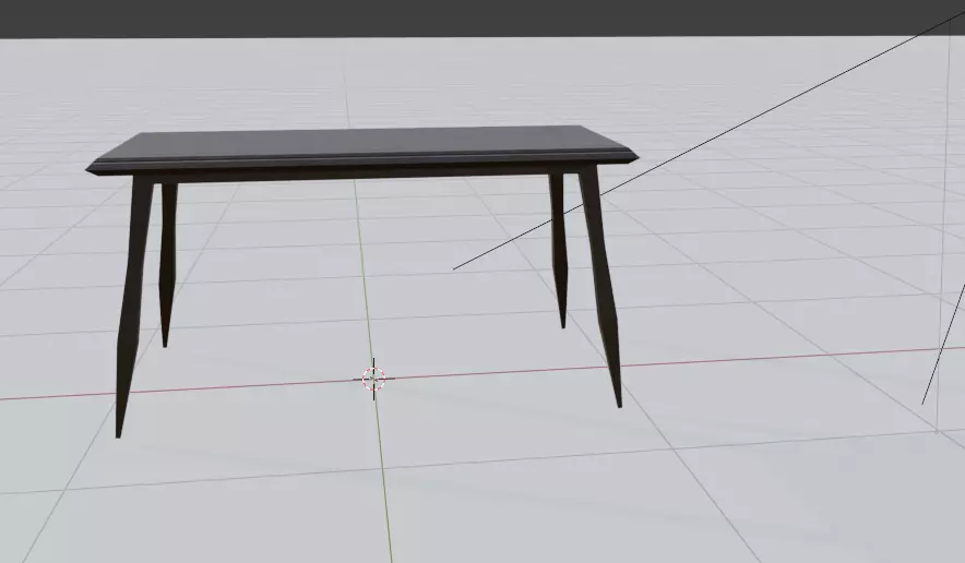 Low Poly Wooden Kitchen Table 3d Model Low-poly 3D model_4