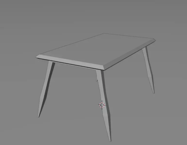Low Poly Wooden Kitchen Table 3d Model Low-poly 3D model_3