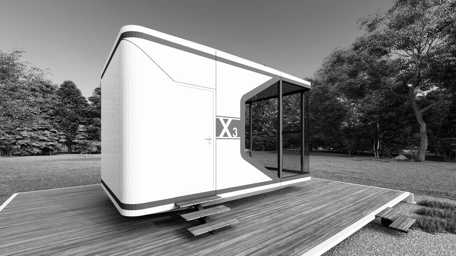 Capsule House X3 3D model_3