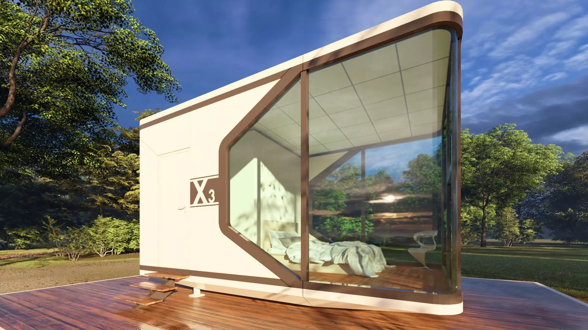 Capsule House X3 3D model_8
