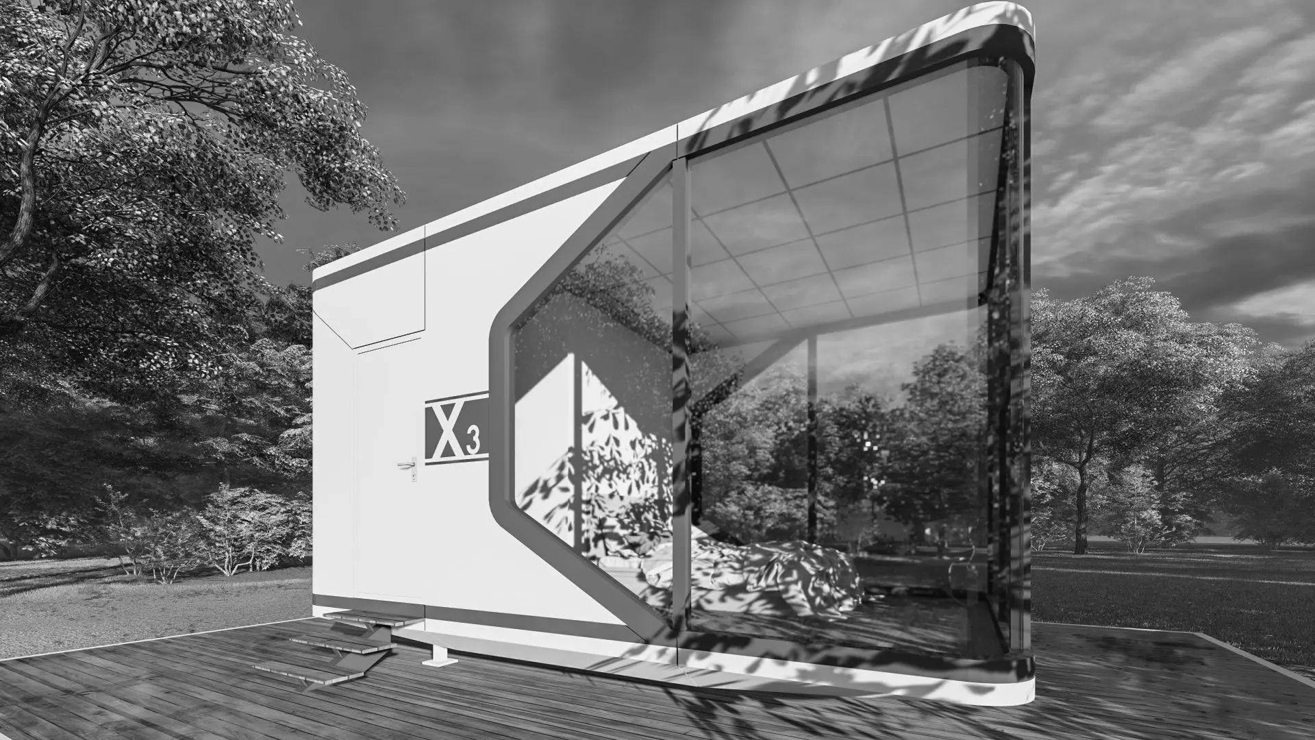 Capsule House X3 3D model_9