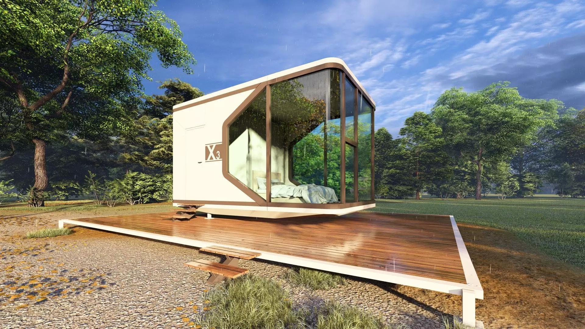 Capsule House X3 3D model_4