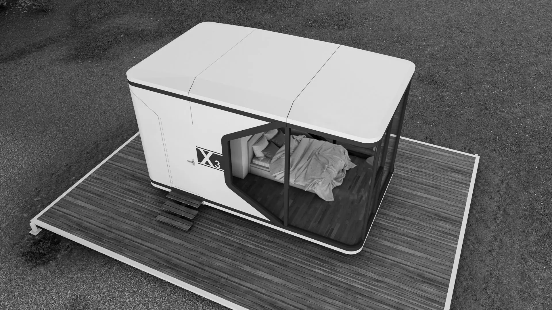 Capsule House X3 3D model_7