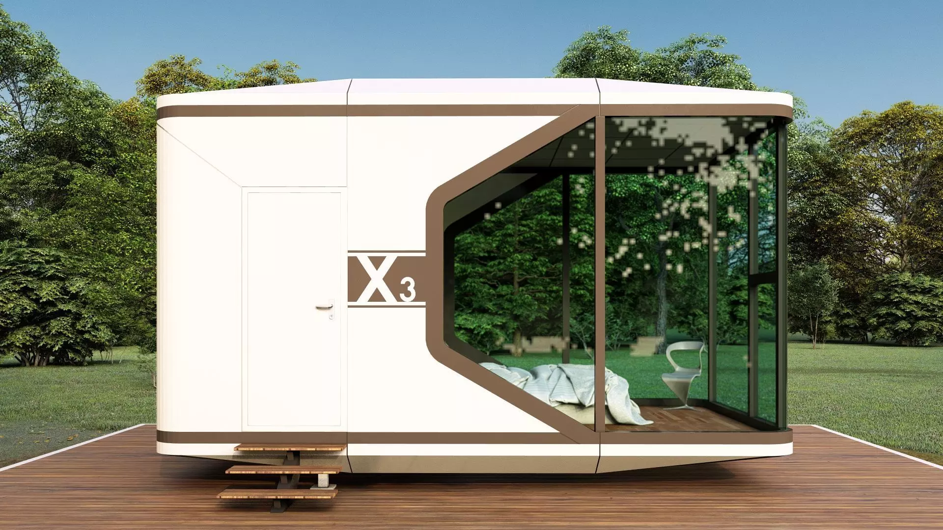 Capsule House X3 3D model_0