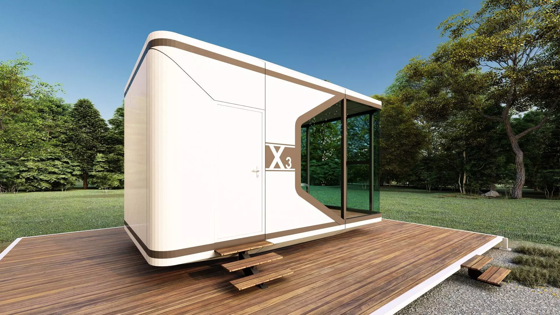 Capsule House X3 3D model_2