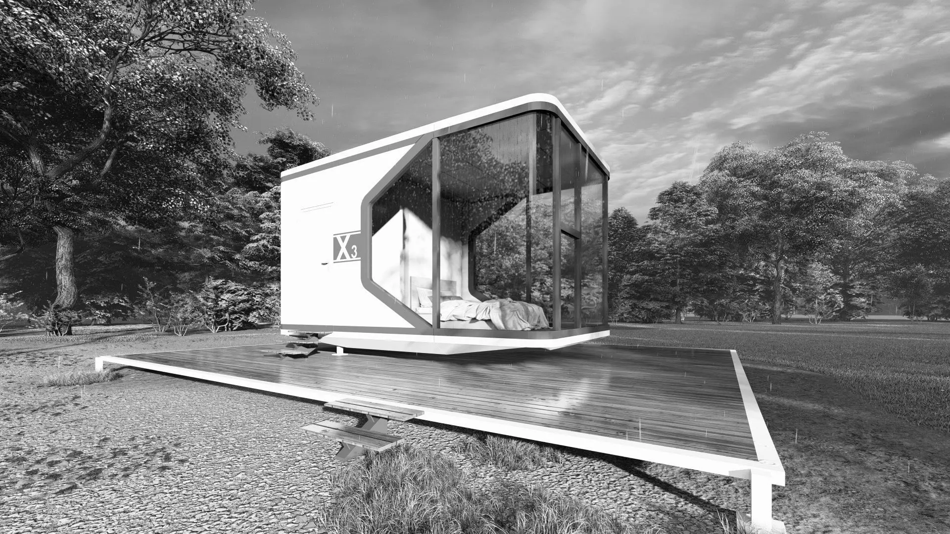 Capsule House X3 3D model_5