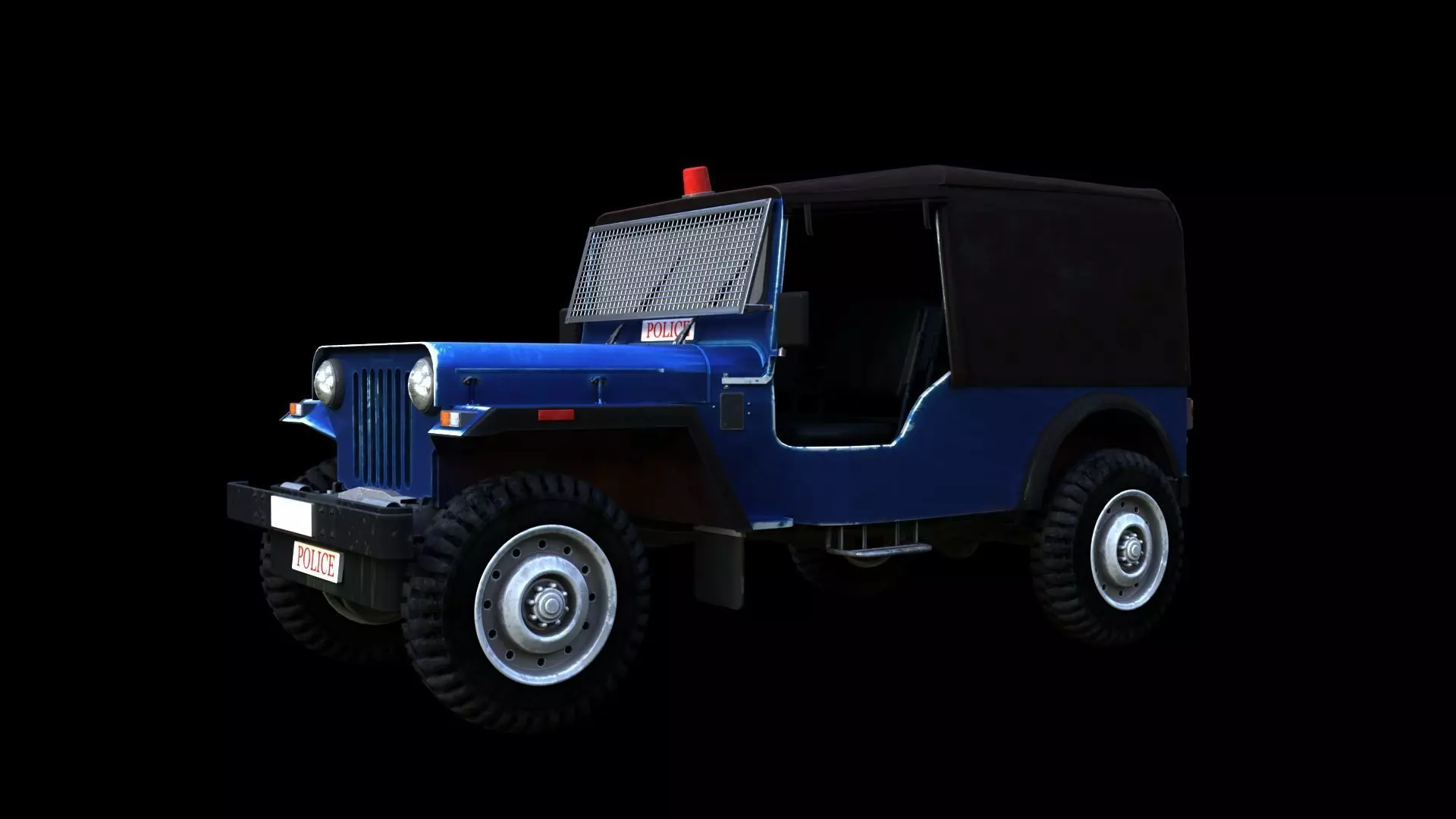 india police jeep 3D model_0