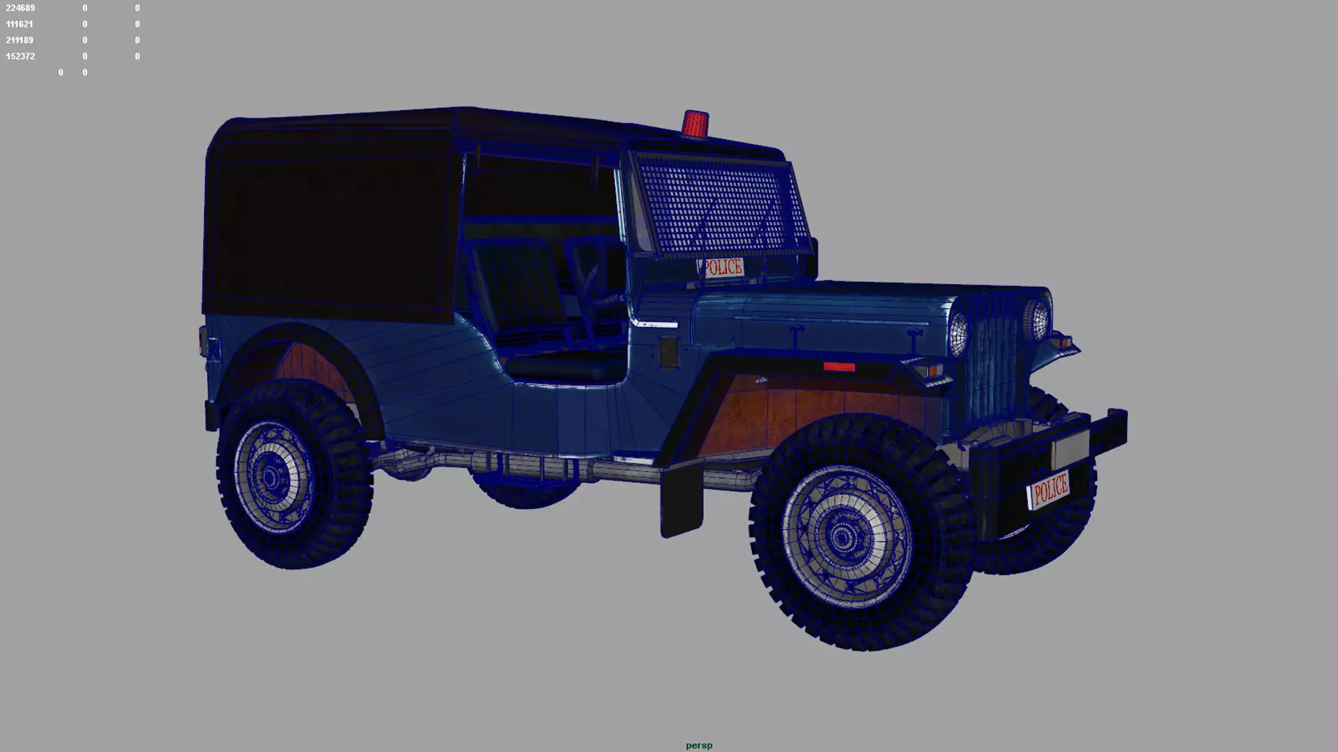 india police jeep 3D model_7