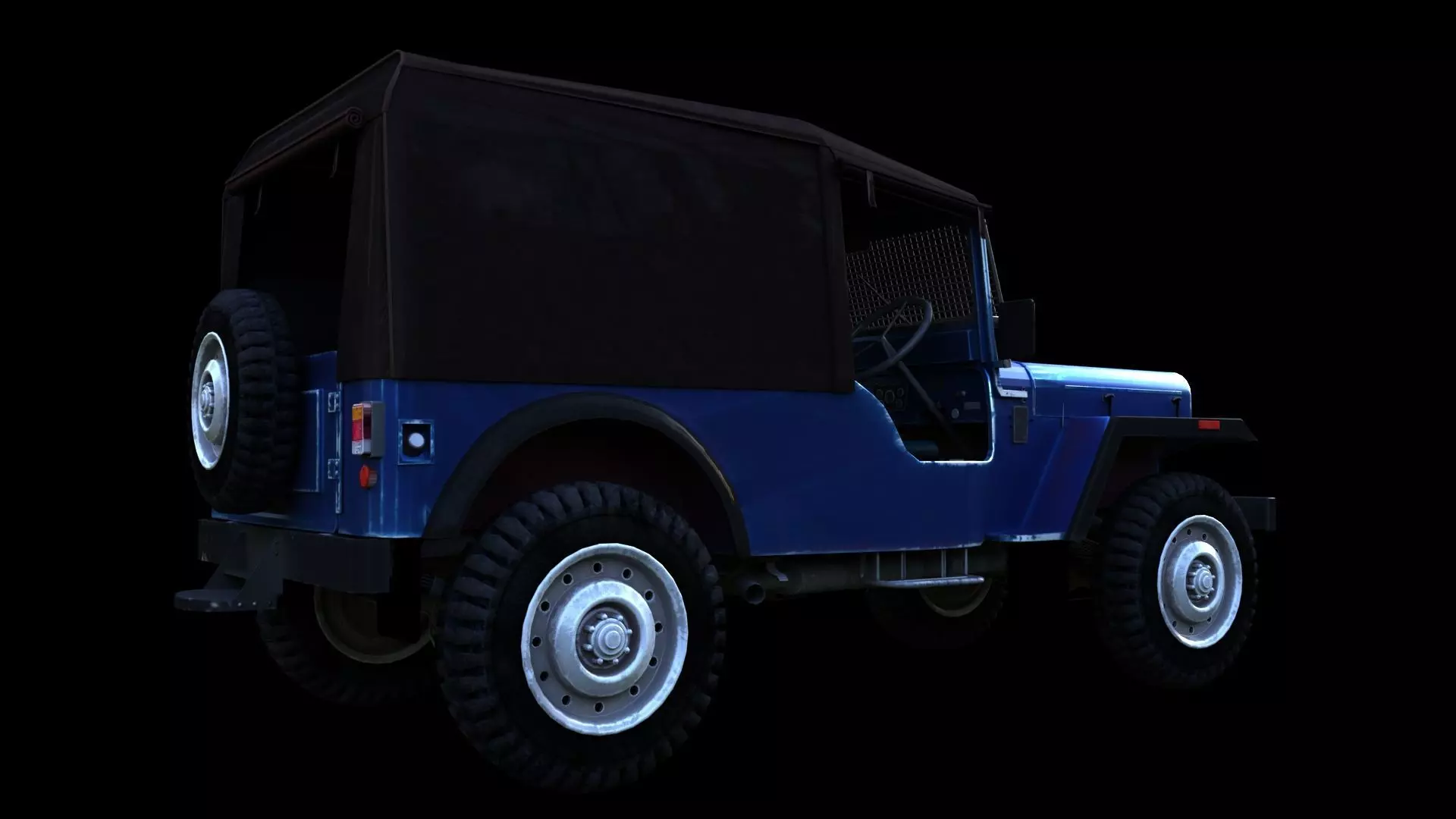 india police jeep 3D model_3