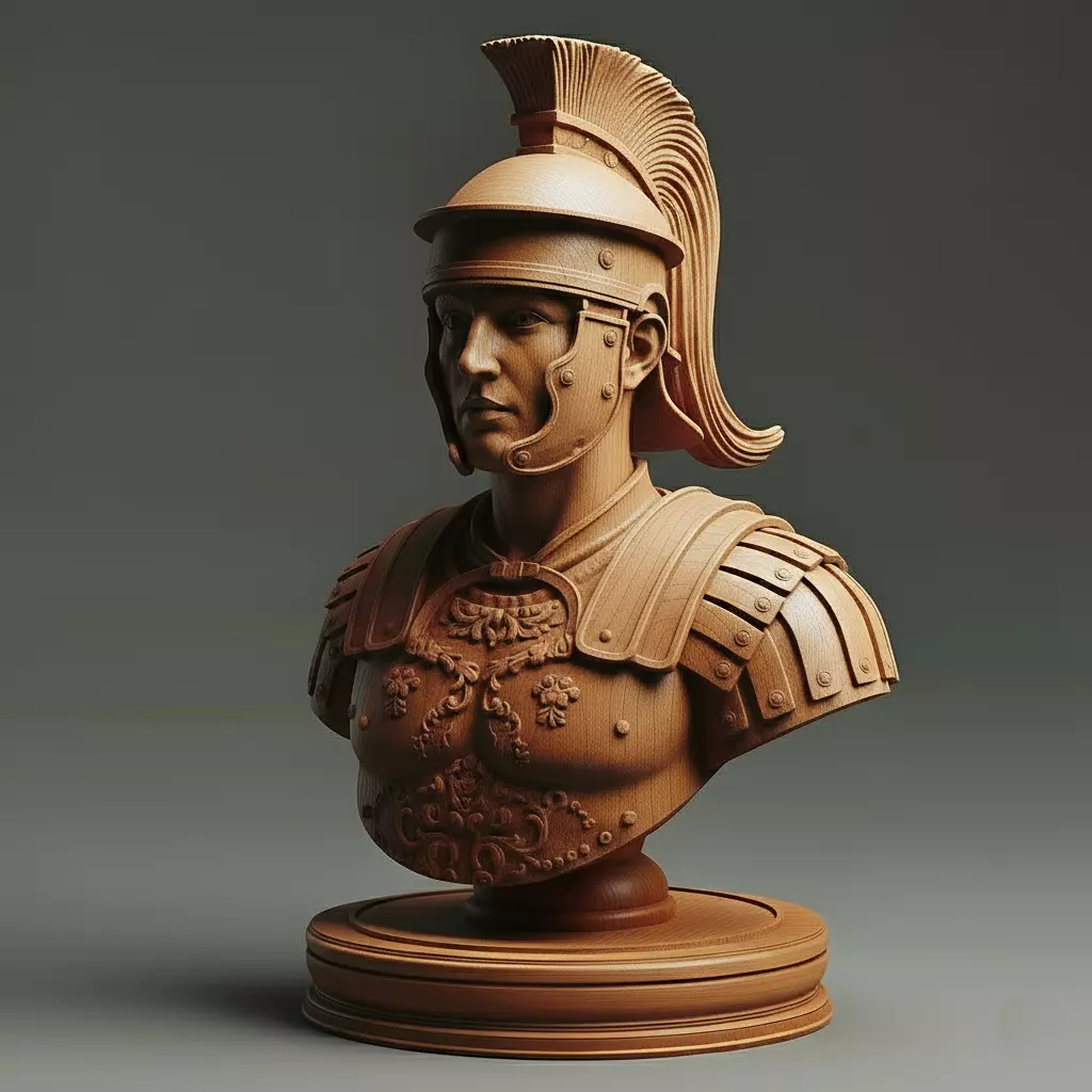 Medieval Roman Soldier Pawn Chess Piece 3D print model