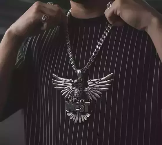 Hip-Hop Eagle Medallion - Pre-supported - Commercial License