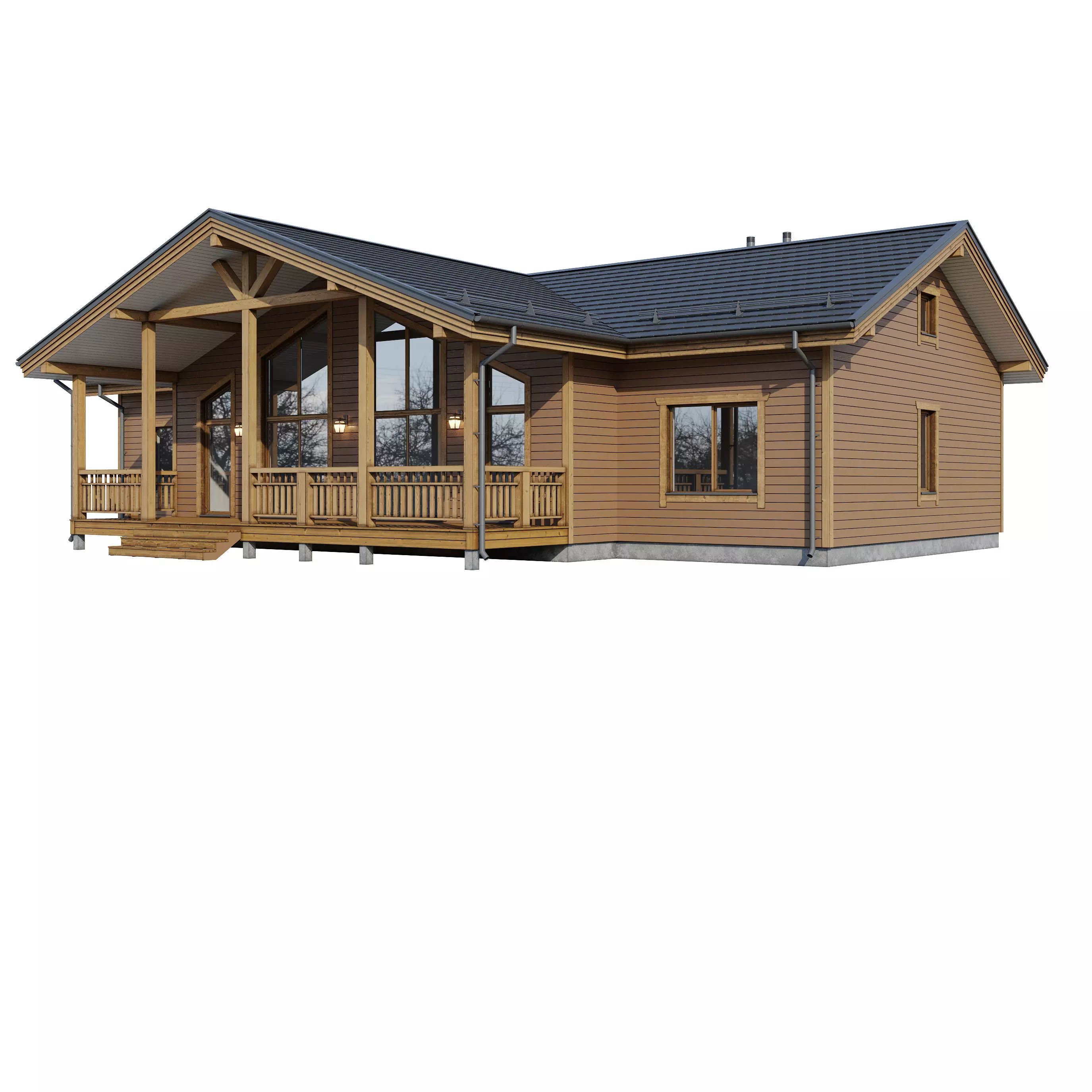 AAlpine house Kusa 3D model_10