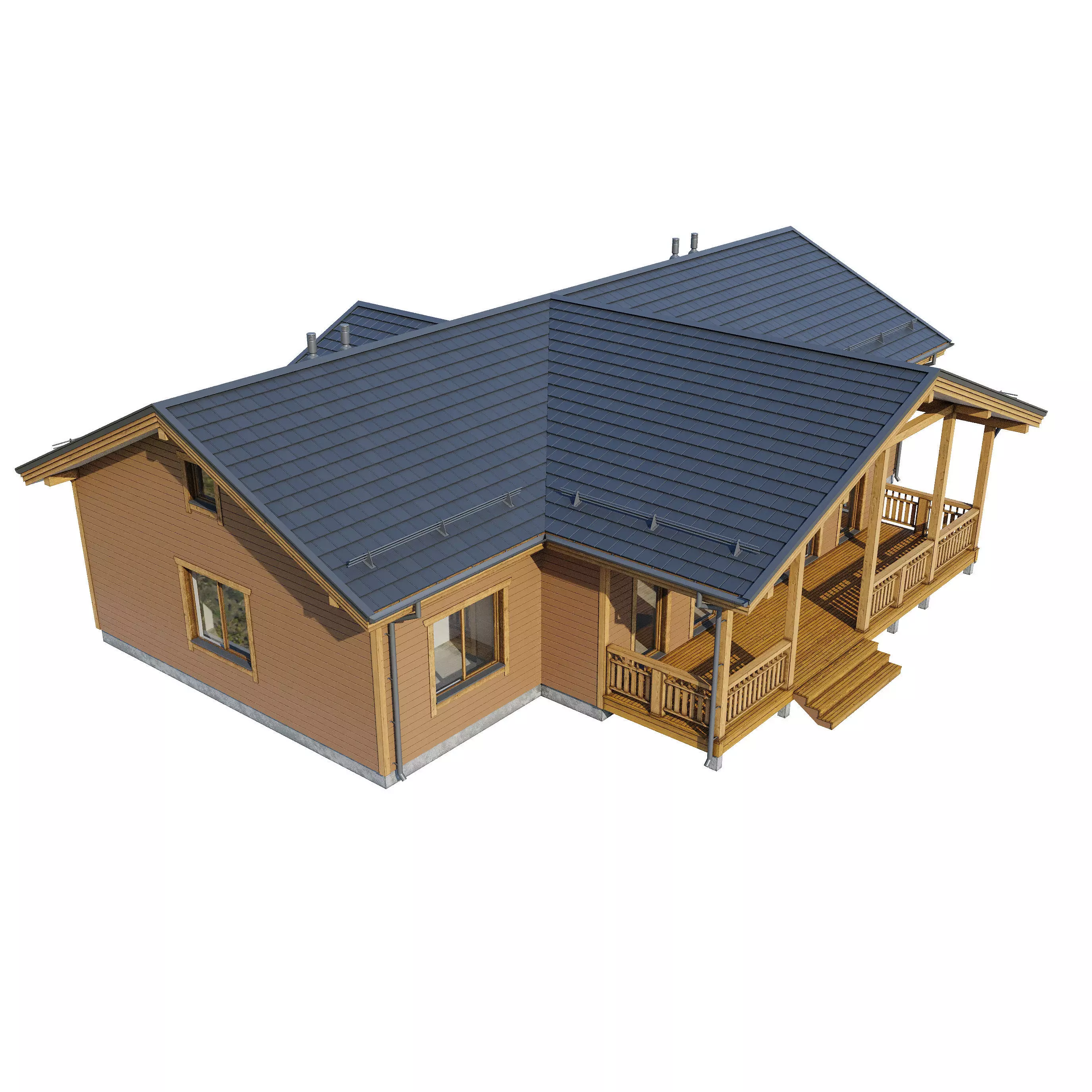 AAlpine house Kusa 3D model_4