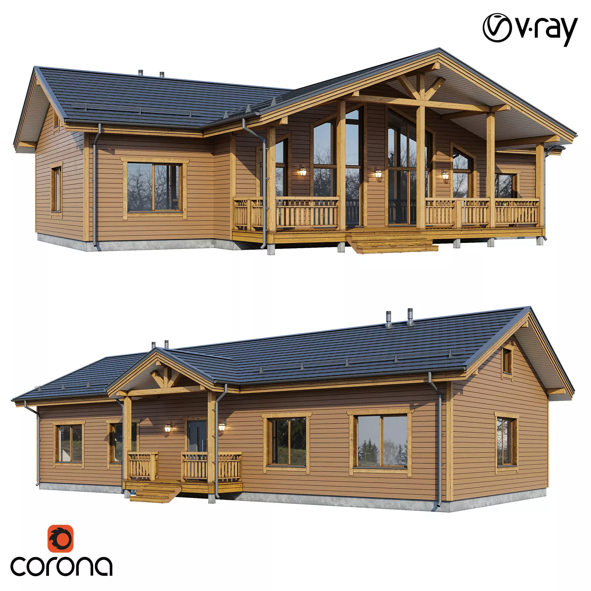 AAlpine house Kusa 3D model_0