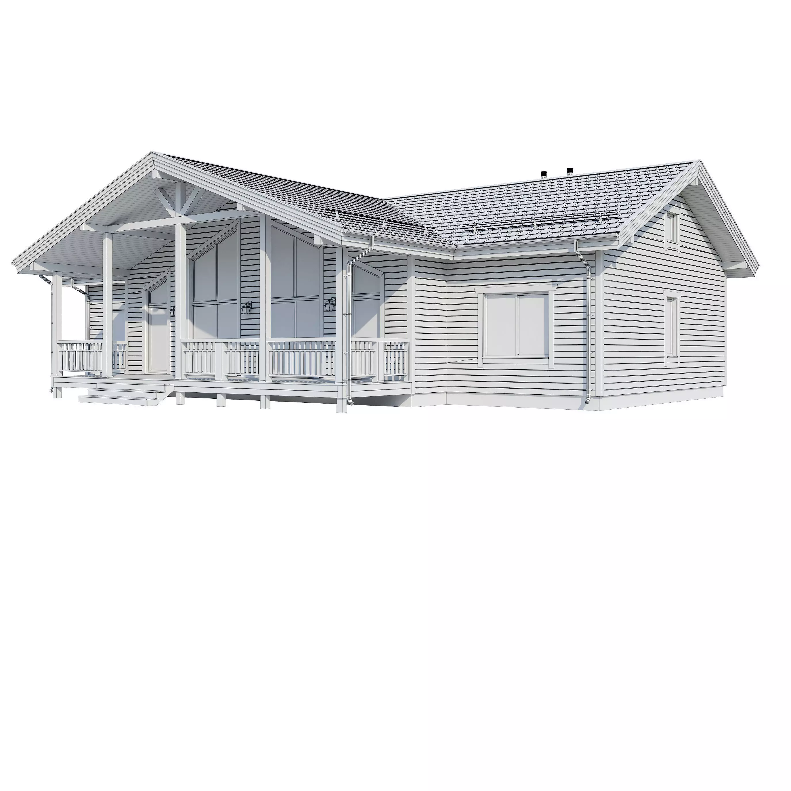 AAlpine house Kusa 3D model_20