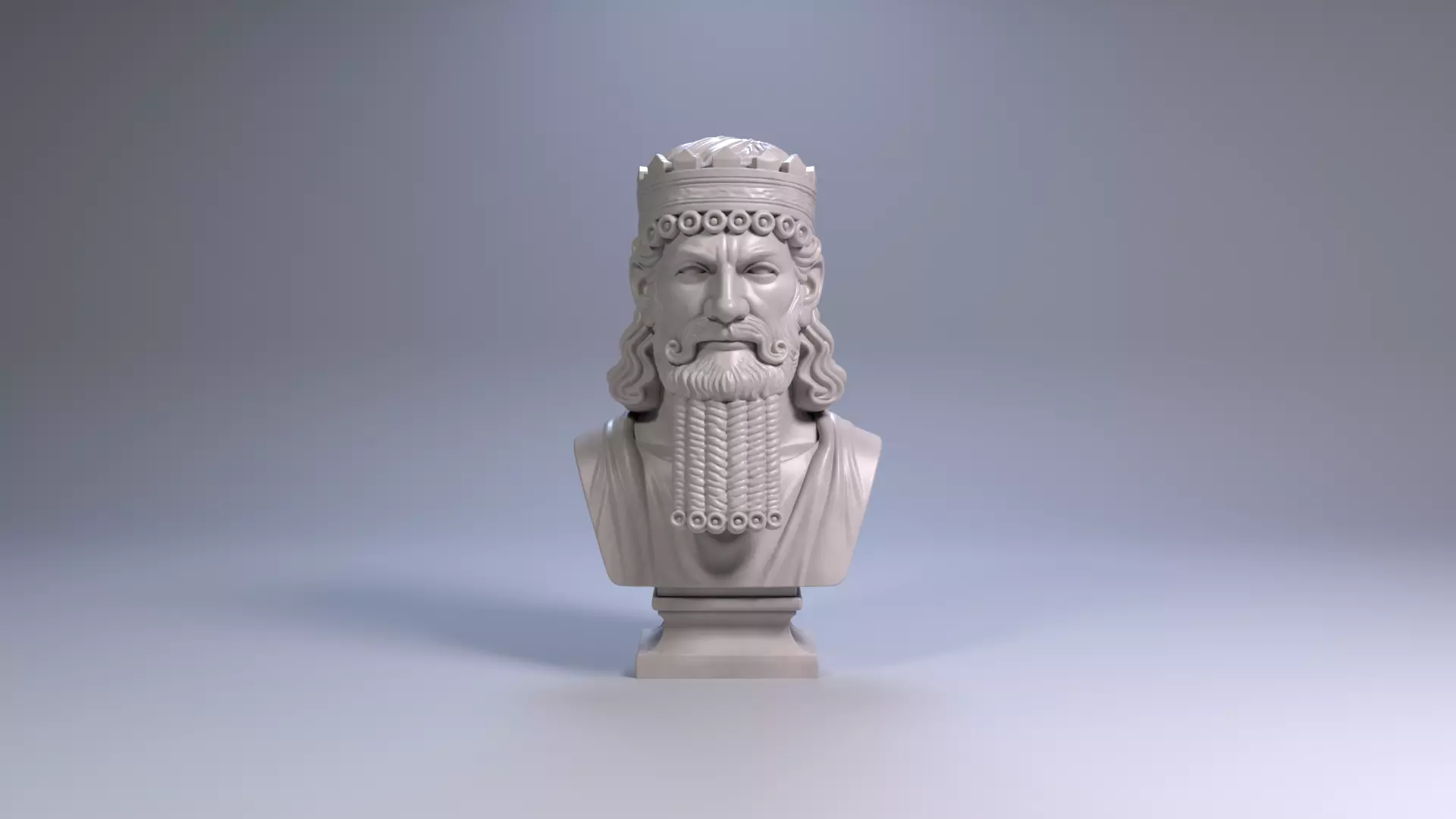 Darius I Bust Achaemenid Persian King 3D Printable STL File 3D print model_2